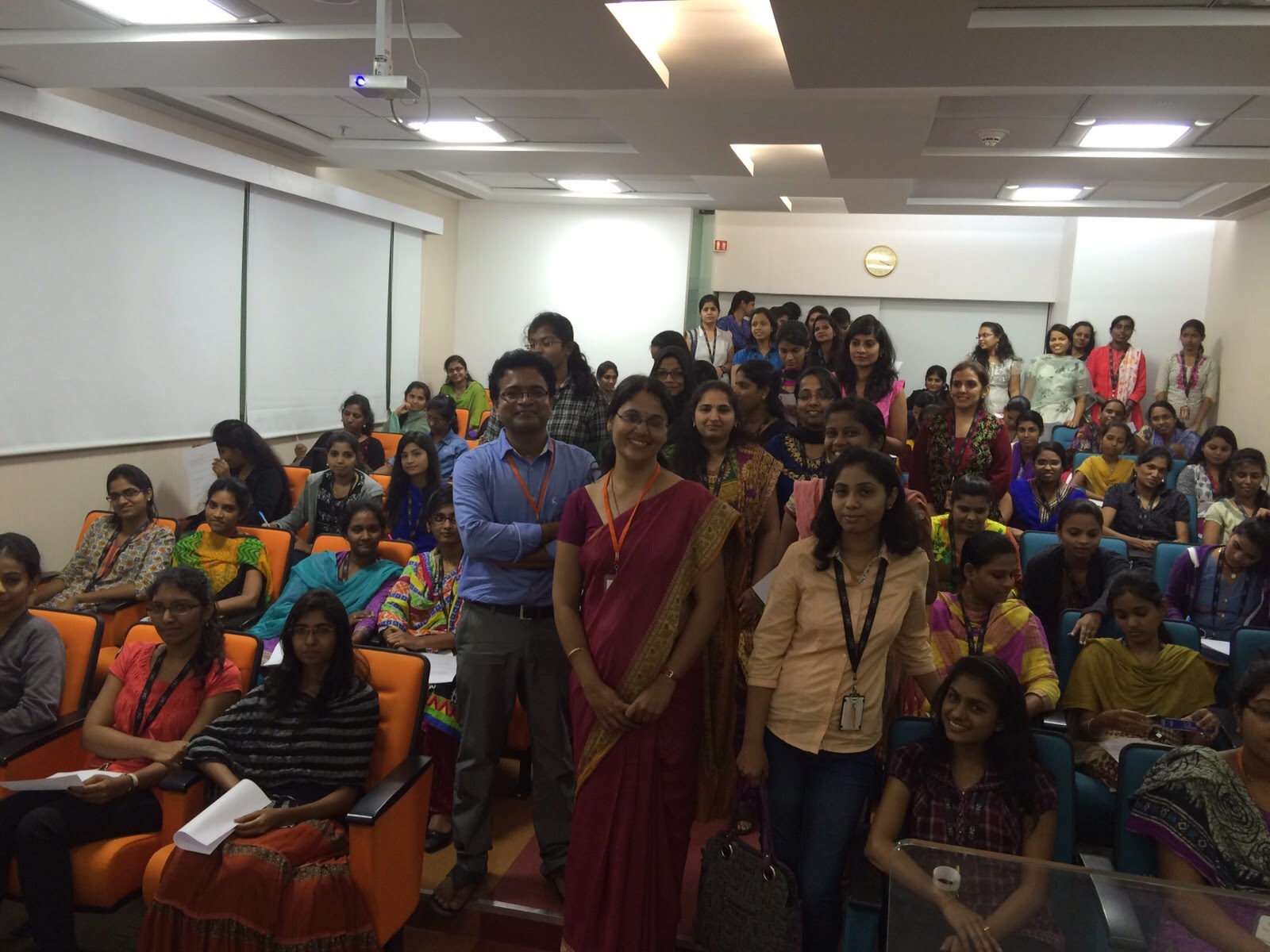 Dr. Suresh Kumar Vunnamatla in a university lecture hall mentoring 45+ nutrition and dietetics students and faculty